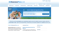 Desktop Screenshot of getinsuranceplans.com